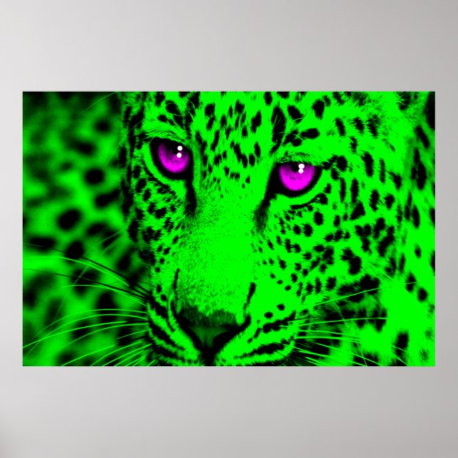 Corey Tiger 80er Retro Leopard Poster (Vorne)