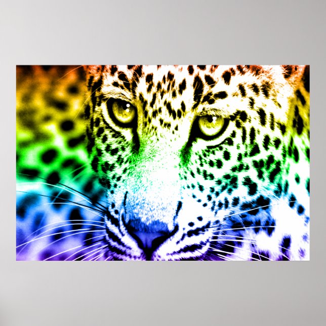 Corey Tiger 80er Retro Leopard Poster (Vorne)