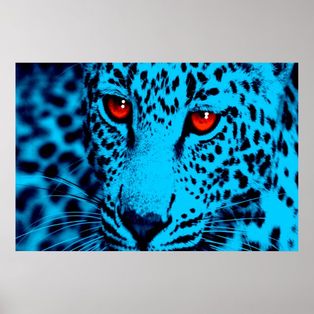 Corey Tiger 80er Retro Leopard Poster (Vorne)