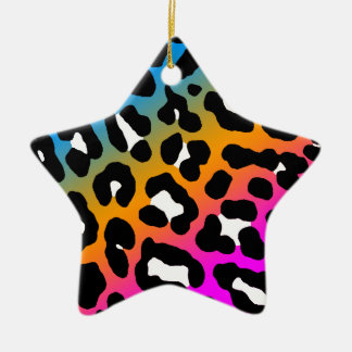 Corey Tiger 80er Retro Leopard Print Star Ornament