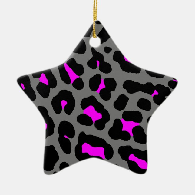 Corey Tiger 80er Retro Leopard Print Star Ornament (Vorne)