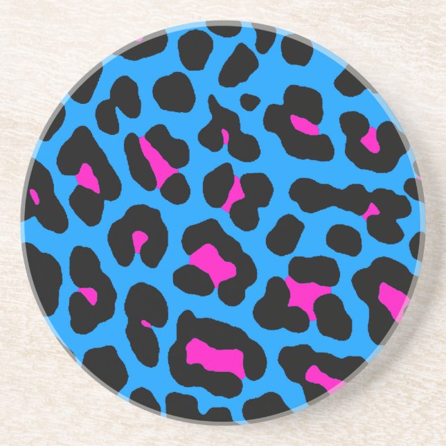 Corey Tiger 80er Retro Leopard Spots Muster Getränkeuntersetzer (Vorne)