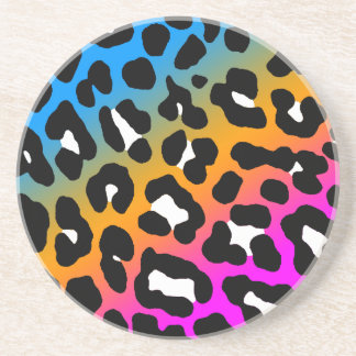 Corey Tiger 80er Retro Leopard Spots Muster Sandstein Untersetzer