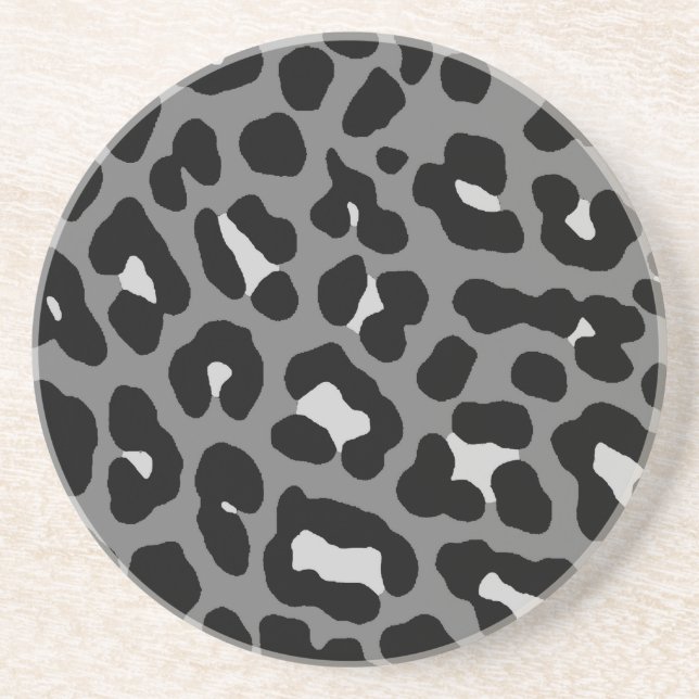 Corey Tiger 80er Retro Leopard Spots Muster Sandstein Untersetzer (Vorne)