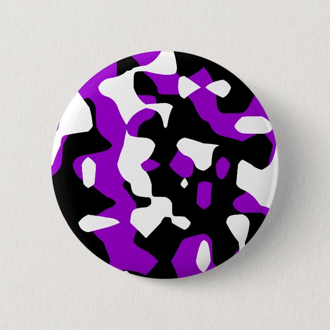 Corey Tiger 80er Retro Lila Camouflage (Camouflage Button (Vorderseite)