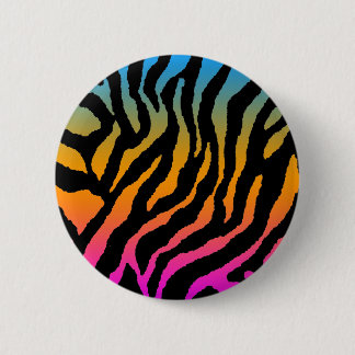 COREY TIGER 80er RETRO MULTICOLOR TIGER STRIPES Button