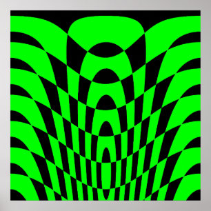 Corey Tiger 80er Retro Op Art Poster