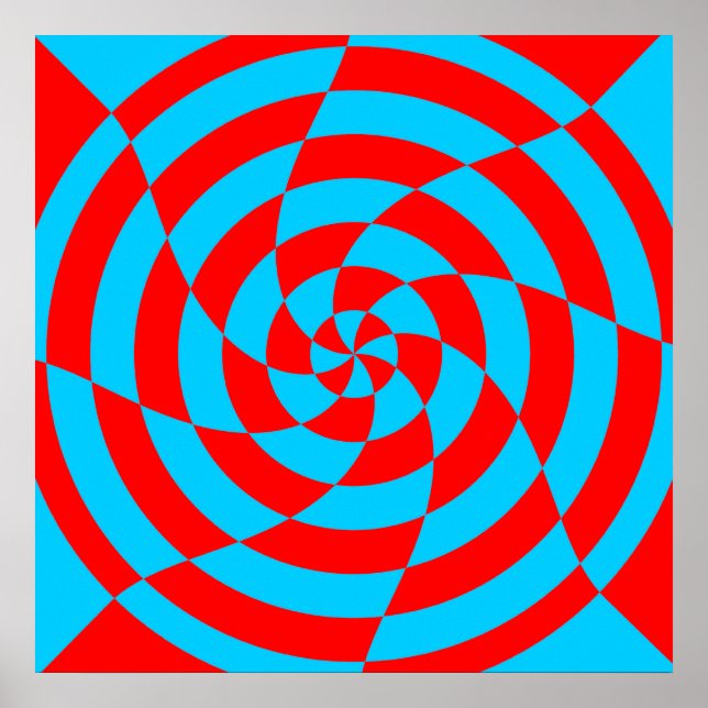 Corey Tiger 80er Retro Op-Art Poster (Vorne)