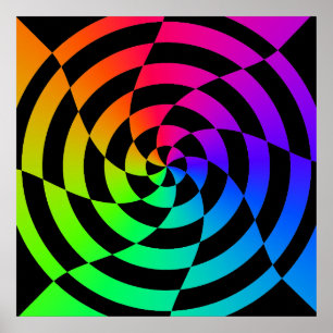 Corey Tiger 80er Retro Op Art Poster