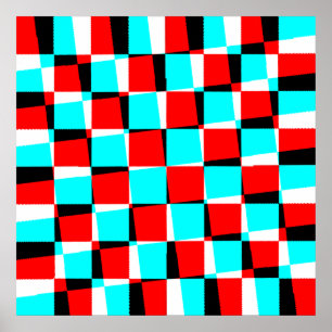 Corey Tiger 80er Retro Op Art Poster