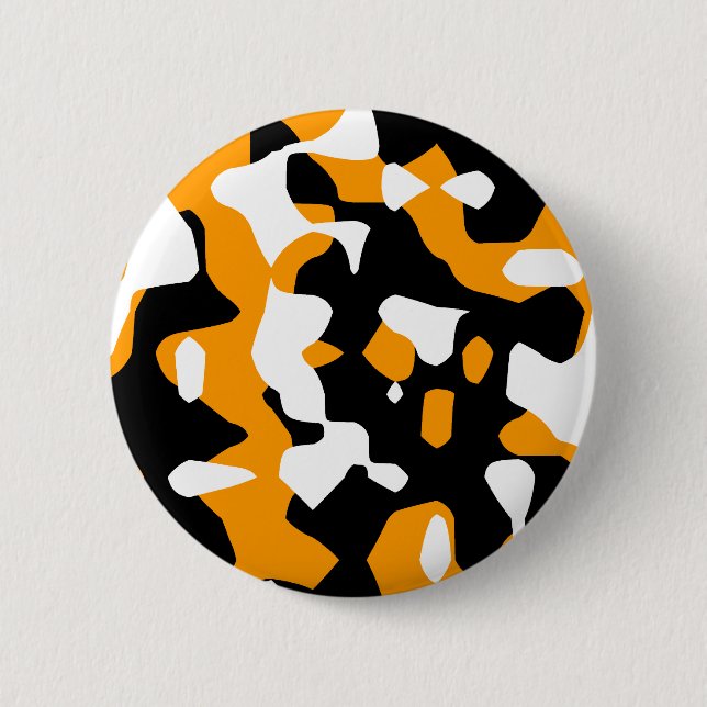 Corey Tiger 80er Retro Orange Camouflage (Camoufla Button (Vorderseite)
