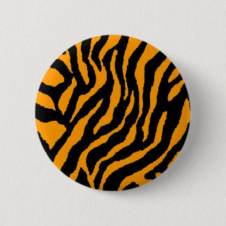 COREY TIGER 80er RETRO ORANGE TIGER STRIPES Button