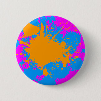Corey Tiger 80er Retro Paint Spritzer (Multicolor) Button