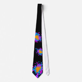 Corey Tiger 80er Retro Paint Spritzer (Multicolor) Krawatte