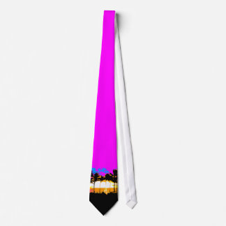 Corey Tiger 80er Retro Palmen Sunset Krawatte