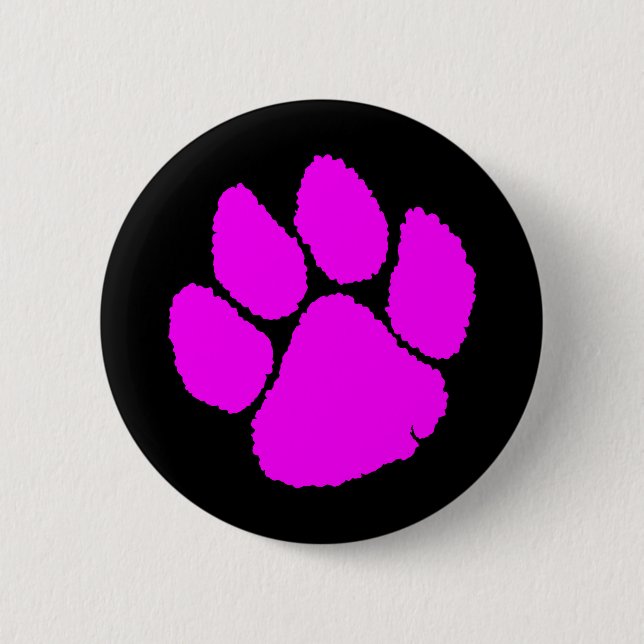 COREY TIGER "80er RETRO PINK TIGER CLAW Button (Vorderseite)