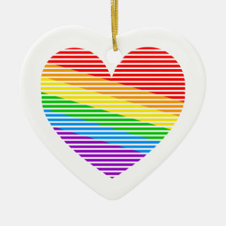 Corey Tiger 80er Retro Rainbow Strip Herz Keramikornament