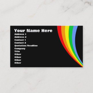 Corey Tiger 80er Retro Rainbow Visitenkarte