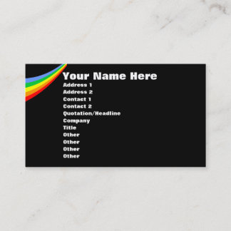 Corey Tiger 80er Retro Rainbow Visitenkarte