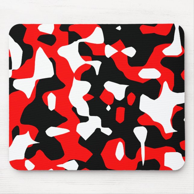 Corey Tiger 80er Retro Red Camouflage (Camouflage) Mousepad (Vorne)