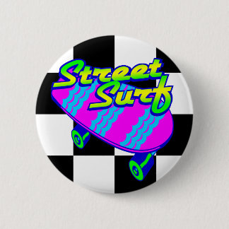 Corey Tiger 80er Retro Street Surf Skateboard Button