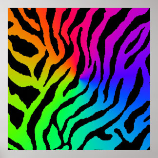 Corey Tiger 80er Retro Tiger Muster Poster