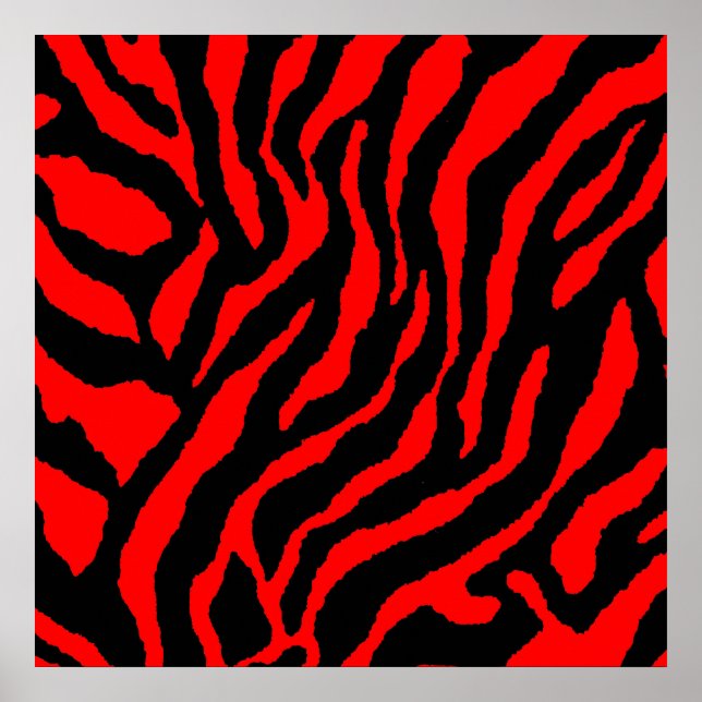 Corey Tiger 80er Retro Tiger Muster Poster (Vorne)