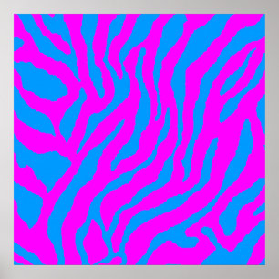 Corey Tiger 80er Retro Tiger Muster Poster