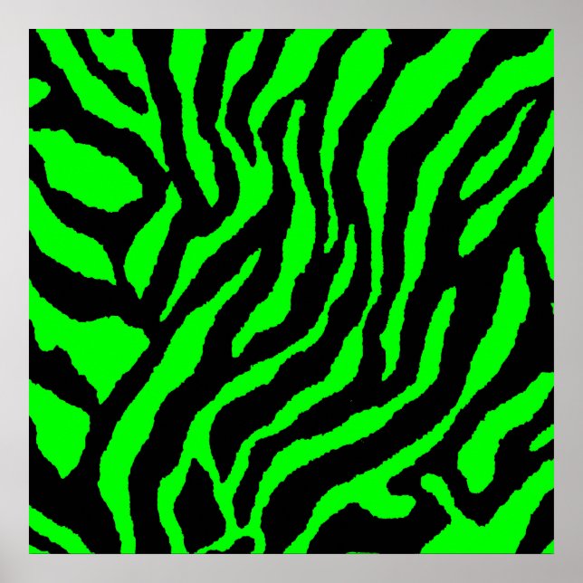 Corey Tiger 80er Retro Tiger Muster Poster (Vorne)