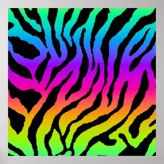 Corey Tiger 80er Retro Tiger Muster Poster