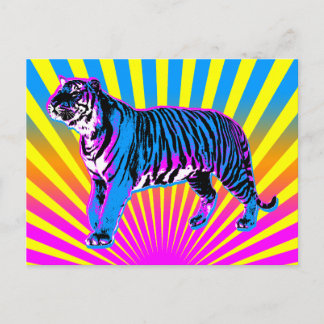 Corey Tiger 80er Retro Tiger Rising Sun Postkarte