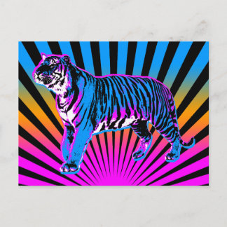 Corey Tiger 80er Retro Tiger Rising Sun Postkarte