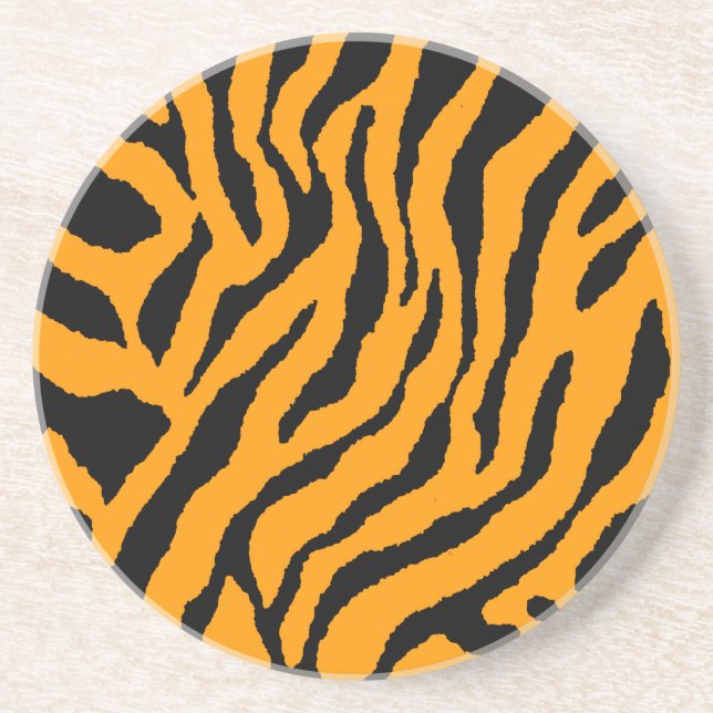 Corey Tiger 80er Retro Tiger Streifen Getränkeuntersetzer (Vorne)