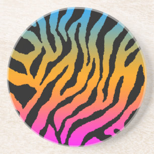 Corey Tiger 80er Retro Tiger Streifen Sandstein Untersetzer