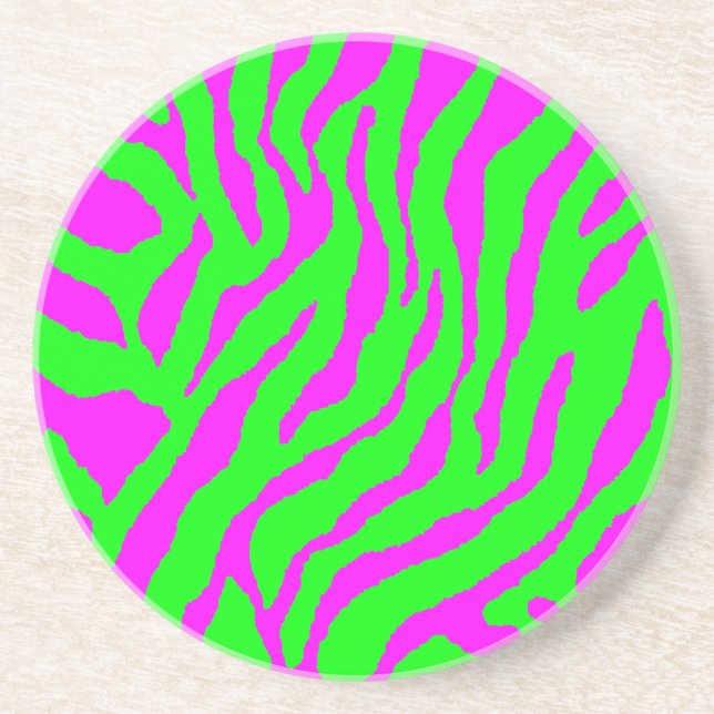 Corey Tiger 80er Retro Tiger Streifen Sandstein Untersetzer (Vorne)