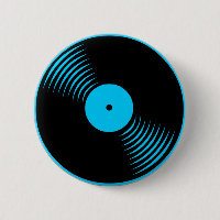 Corey Tiger 80er Retro Vintag Vinyl Record Button