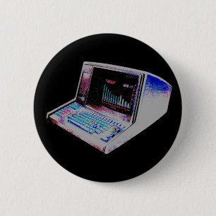Corey Tiger 80er Retro Vintage Computer Button