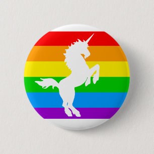 COREY TIGER-80er RETRO VINTAGER REGENBOGENUNICORN Button