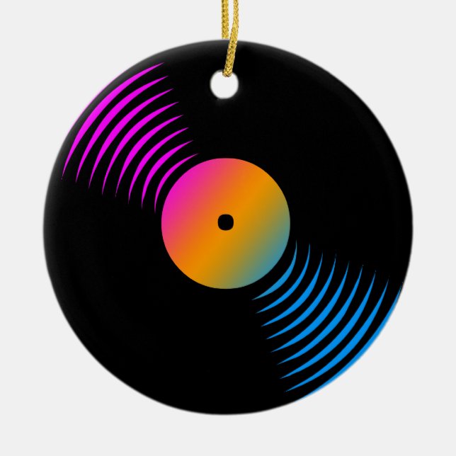 Corey Tiger 80er Retro Vinyl Record Ornament (Vorne)
