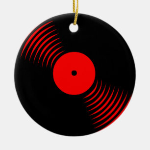 Corey Tiger 80er Retro Vinyl Schallplatten Ornamen Keramik Ornament