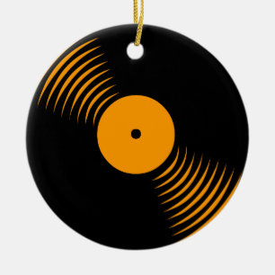 Corey Tiger 80er Retro-Vinyl-Schallplatten-Ornamen Keramik Ornament