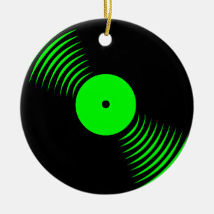 Corey Tiger 80er Retro Vinyl Schallplatten Ornamen Keramikornament