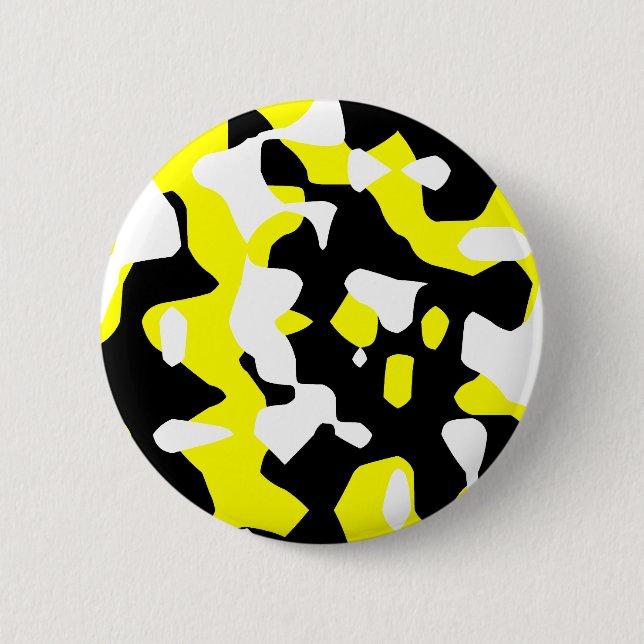 Corey Tiger 80er Retro Yellow Camouflage (Camoufla Button (Vorderseite)