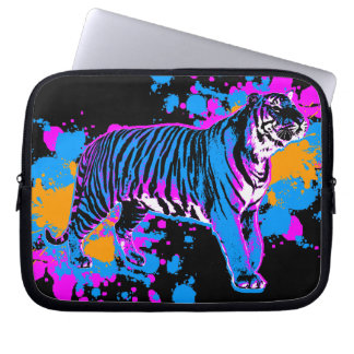 Corey Tiger 80er Spritzer Paint Tiger Cat Laptopschutzhülle