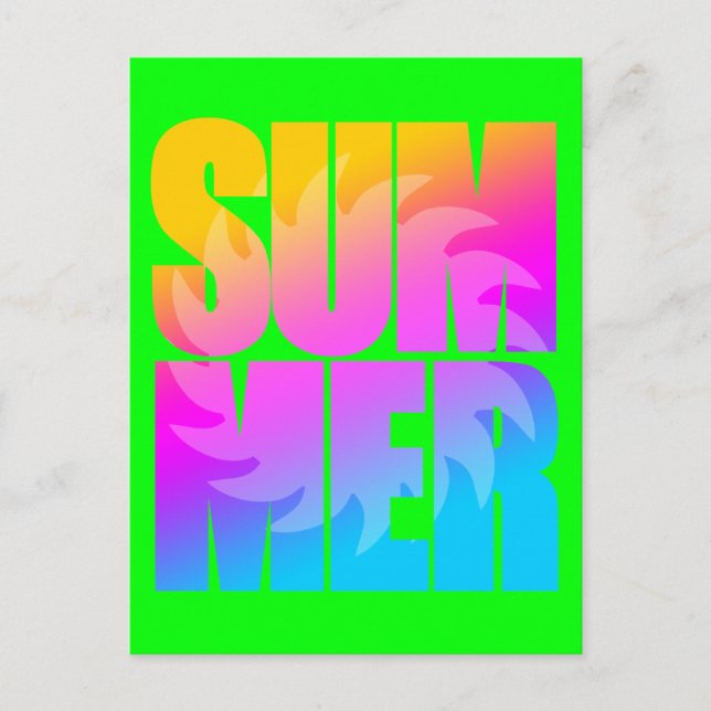 Corey Tiger 80er Summer Sun Postkarte (Vorderseite)