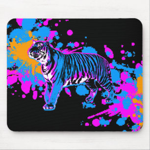 Corey Tiger 80er Tiger-Farbspritzer-Mauspad Mousepad