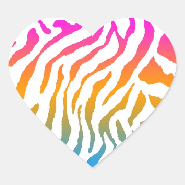 Corey Tiger 80er Tiger Streifen Herz-Aufkleber (Vorderseite)