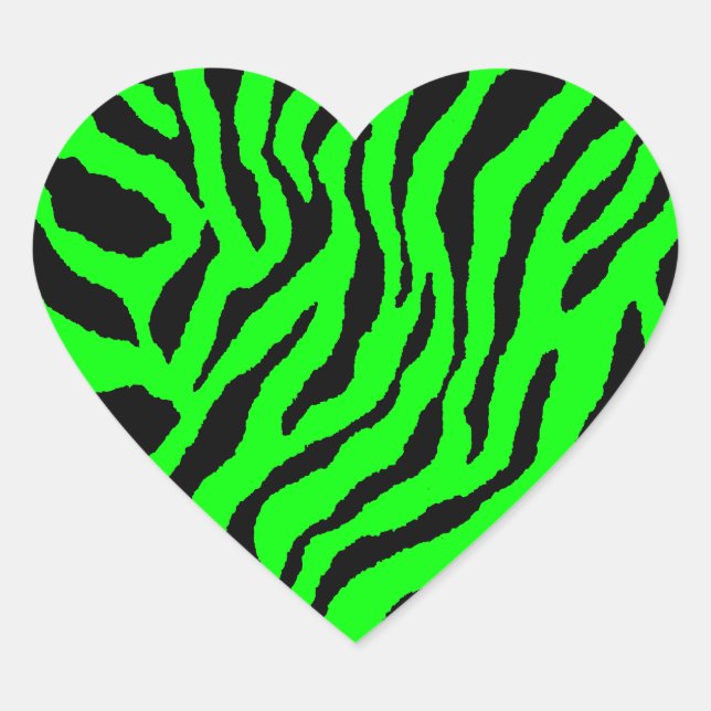Corey Tiger 80er Tiger Streifen Herz-Aufkleber (Vorderseite)