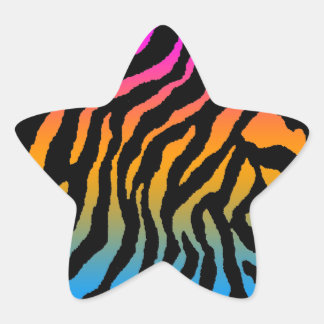 Corey Tiger 80er Tiger Streifen Stern-Aufkleber