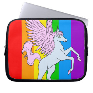 Corey Tiger 80er Unicorn Rainbow Laptopschutzhülle